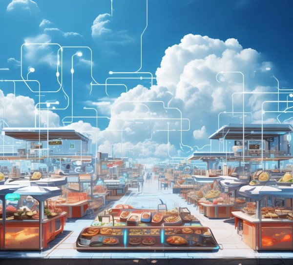 空中云与美味，餐饮商贸合作的数字化转型